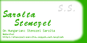 sarolta stenczel business card